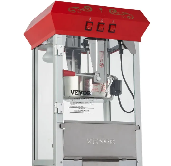 Classic red popcorn machine for a party